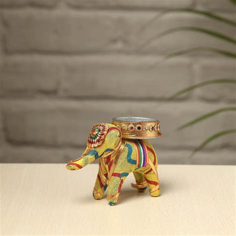 Rajasthani Elephant Handmade Tealight Candle Holder