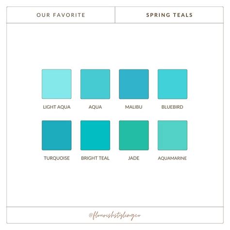 Our Favorite Teals & Blue-Greens For Each Season - flourishstyling.co ...