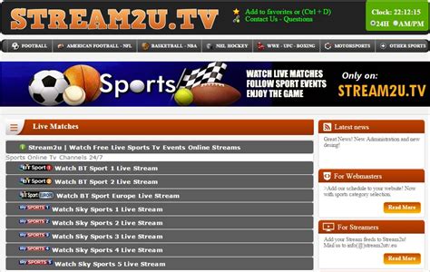 free streaming sports sites