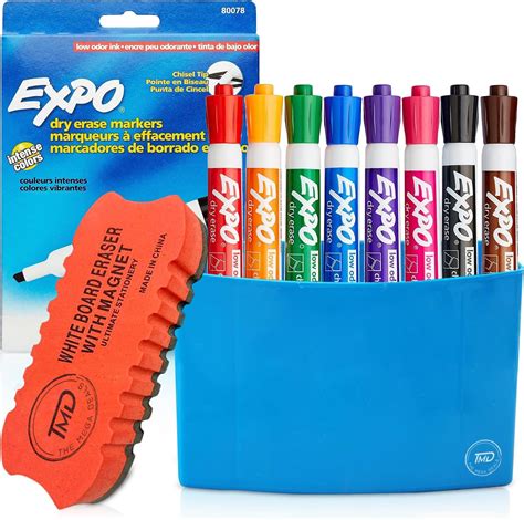 Amazon.com : EXPO Low Odor Dry Erase Marker Set with White Board Eraser ...
