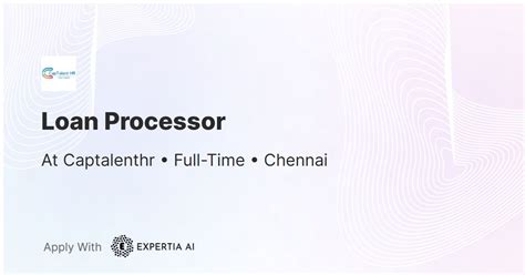 Loan Processor Job | Chennai | Mid-Level