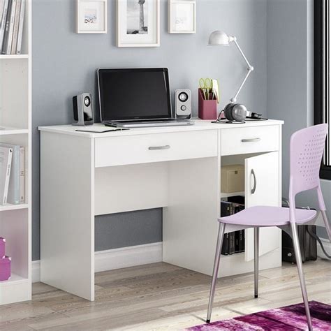 Small White Computer Desk 的图像结果