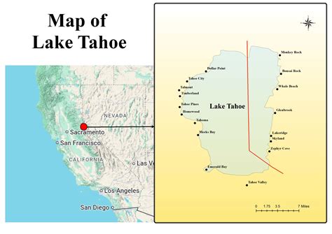 Map of Lake Tahoe - “Geography from Classroom to Campus!”