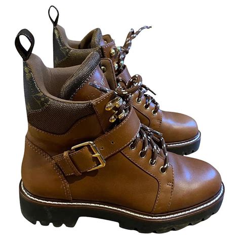 Louis Vuitton Ankle Boots Brown Leather ref.860847 - Joli Closet