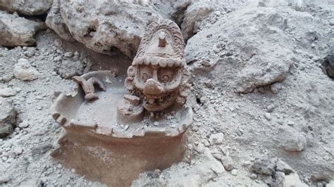 God Of Lightning Statue Discovered By Archaeologists Building Mayan Train