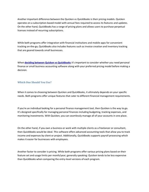 PPT - Quicken vs QuickBooks: A Comprehensive Comparison 2023 PowerPoint ...