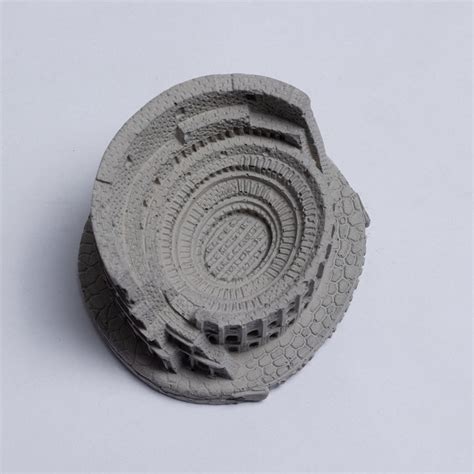 Colosseum Monument Miniature Cement Finish - Architectural Desk Access ...
