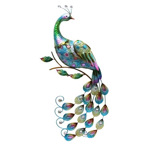 Metal Peacock Outdoor Wall Decor, 31" | At Home