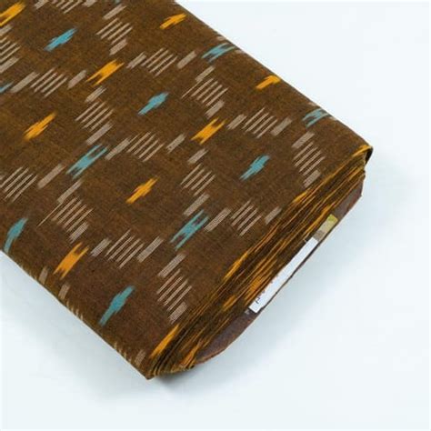 Light Brown with Yellow Ikat Fabric