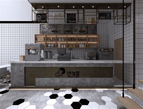 50平米奶茶店|空间|家装设计|马玉涛 - 原创作品 - 站酷 (ZCOOL)