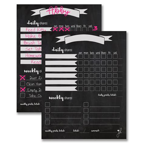 Buy Jennakate Command Center Chore Chart, Menu, , Mutliple Child ...