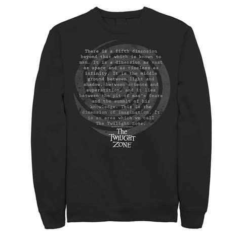 Men's Twilight Zone Opening Narration Quote Sweatshirt