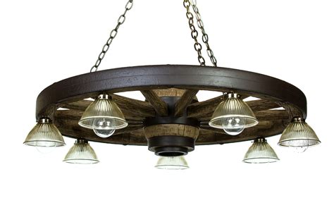 Large Wagon Wheel Chandelier with Downlights | Cast Horn Designs