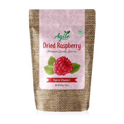 Agile Organic Dried Raspberry,|Raspberries Dry Fruits|Vegan|Tasty ...