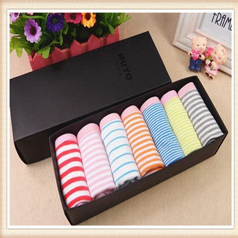 7 Cotton Multicolor Panties Gift Box freeshipping - French Daina