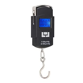 Digital Hand Scale, 50kg Capacity ABS Luggage Scale Battery Powered for ...