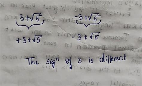 difference between (3+√5) and (-3+√5) - Brainly.in