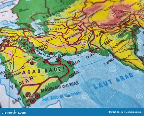 Kamboja Country Map And Major Cities Around It On Physical Map Stock Photo | CartoonDealer.com ...