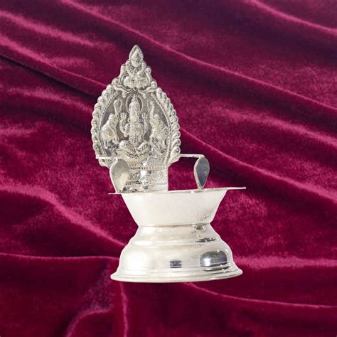 Silver Kamatchi Diya: Perfect Traditional Lamp for Pooja