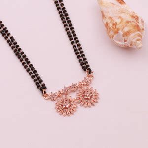BELWICK ROSE GOLD American Diamond 24inch Brass Mangalsutra Price in ...