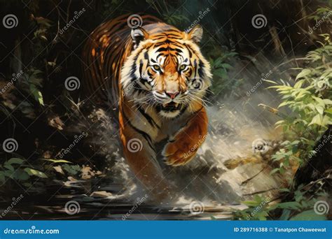 Bengal Tiger Hiding or Lurking in the Forest Hunting for Preys, Animals Wildlife Concept, Animal ...