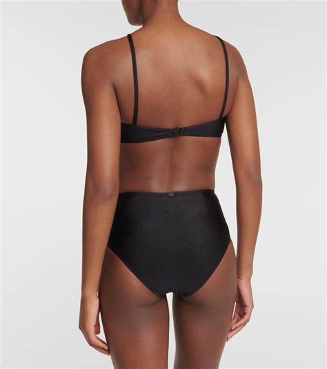 Embellished mid-rise bikini in black - Adriana Degreas | Mytheresa