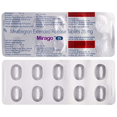 Mirago 25 - Strip of 10 Tablets : Amazon.in: Fashion