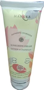 MANTRA Sunscreen - SPF 50 PA+++ Saffron & Calendula Sun Cream - SPF 50 ...