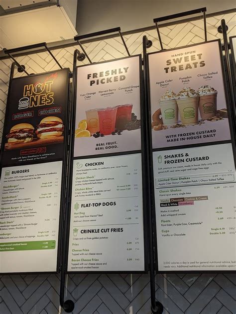 Menu at Shake Shack South End fast food, Charlotte, Camden Rd Ste 235