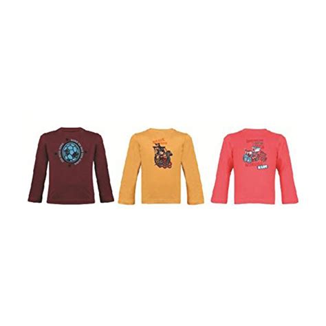 Clifton Baby Boys Combo 3 T-Shirts-Wine Camel Brown Water Melon-Born to ...
