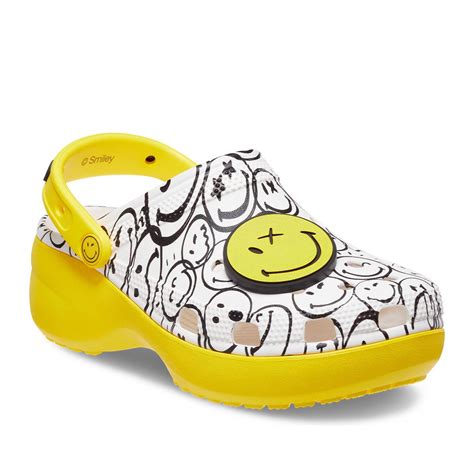 Crocs Classic Platform 2022 Smiley Clog W White/Multi （クロックス クラシック ...