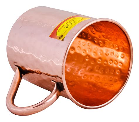 Hammered Copper Moscow Mule Beer Mug Cup, Barware for Parties ( Capaci ...