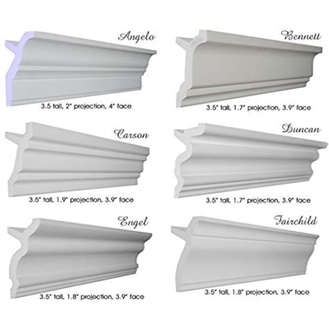 Austin Crown Molding 80ft 4.5 Angelo Foam Crown Molding Room Kit with ...