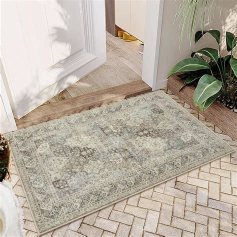 GlowSol 3'x5' Area Rug Washable Oriental Vintage Floor Mat Persian ...