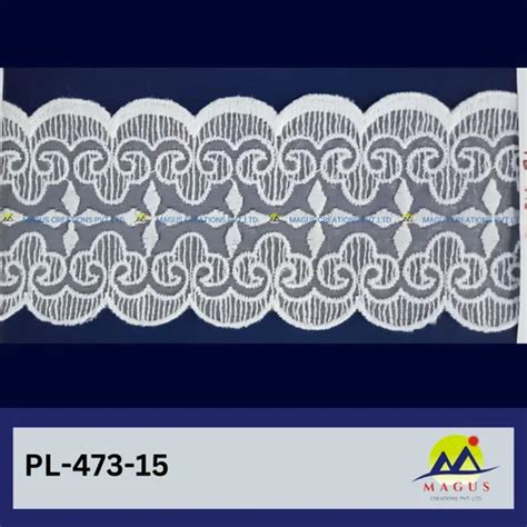 GPO Organza Lace - White Organza GPO Lace Manufacturer from Surat