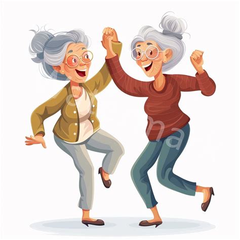 Merry Old Ladies Clipart, 12 Jpg, Digital Download, Old Ladies Fun, Junk Journal, Digital Paper ...