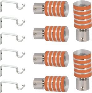 Florina Orange Rod Rail Bracket, Curtain Knobs Metal Price in India ...