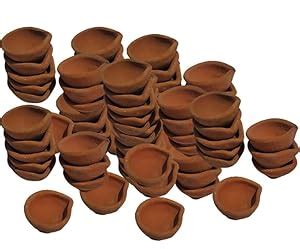 Buy Merak Arts Natural Clay Traditional Diwali Ke Diye | Earthen Clay ...