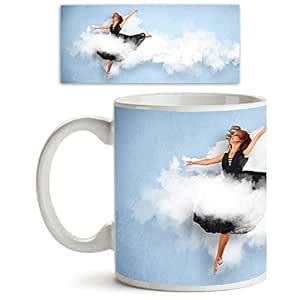 Buy ArtzFolio Dancing Woman with White Smoke | Ceramic Coffee Tea Mug ...