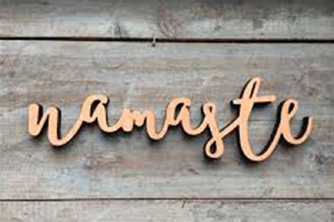 300Sparkles Namaste Cutout Home Room Party Wall Decoration Wall Art ...