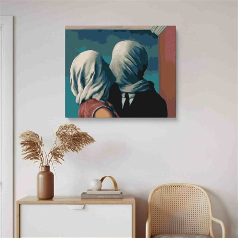The Lovers by Renee Magritte - Paint Numbers® Painting - Pintar Números®