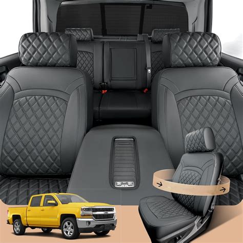 Amazon.com: Rough Country Neoprene Seat Covers for Chevy Silverado & GMC Sierra 1500 (2014-2018 ...