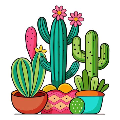 Cactus plants clipart vector art and illustration | Premium AI ...