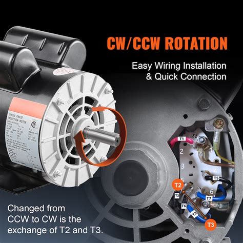 VEVOR 3450-RPM Air Compressor Motor 5-HP Replacement Engine for ...