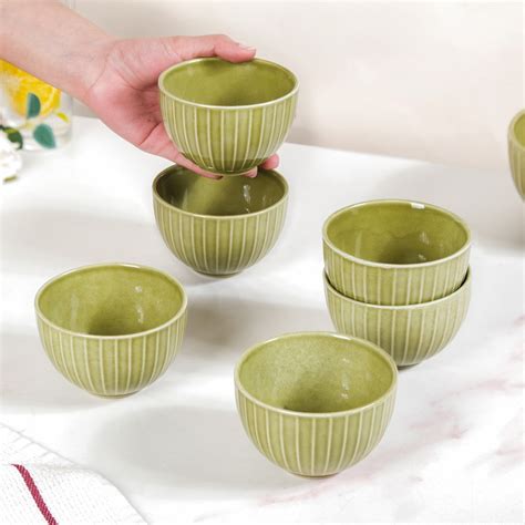 Costola Olive Green 16 Piece Dinner Set For 6 Online - Premium Dinner ...