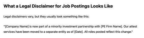 Image result for Job Description Disclaimer Examples