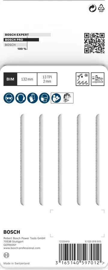 PRO Metal Pipes and Profiles T321BF Jigsaw Blade - Bosch Professional