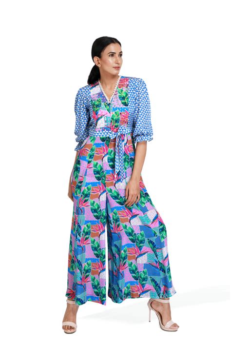 Blue Floral Jumpsuit – Thebumblebeeclothing Official - Women Clothing Brand