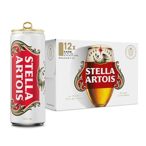 Stella Artois Classic Lager Beer 12 Pack 12 fl oz Aluminum Cans 5% ABV – Ajung Coorperative Group