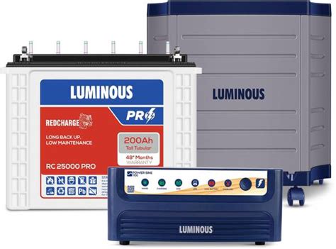 LUMINOUS Power Sine 1100 Pure Sine Wave 900VA/12V Inverter with RC ...